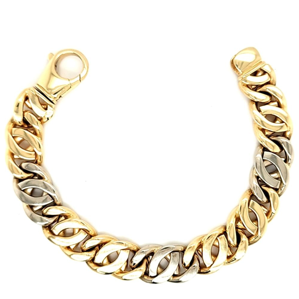 Extra-Heavy Link Bracelet Large Clasp Over 109 G (1 of 9)