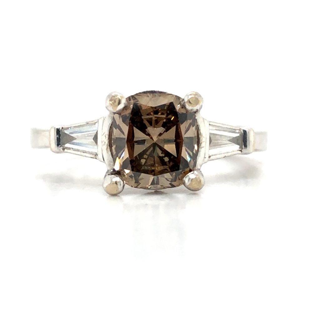 Fancy Brown Diamond Ring Designer Signed (1 of 7)