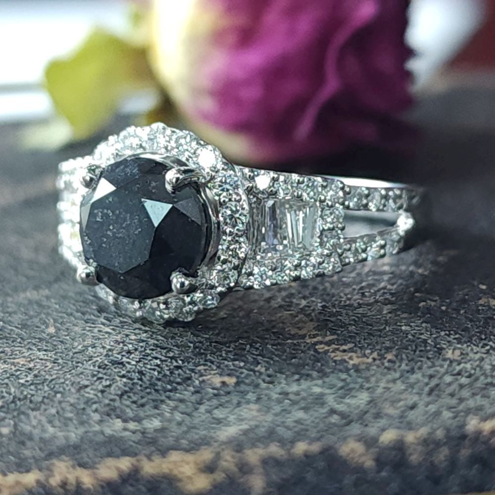 Black Diamond Halo Ring (1 of 11)