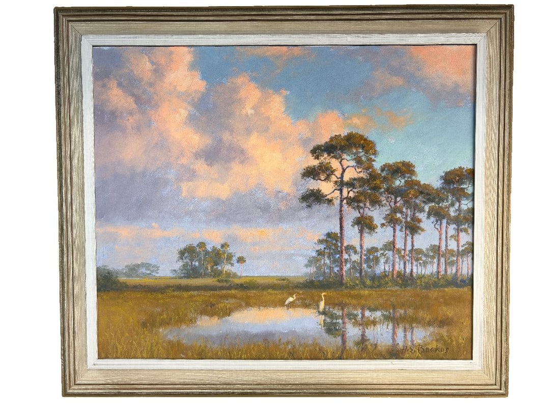 A.E. Backus Oil on Canvas Signed: S/AEB2-ESSSS Artist Name: A.E. Backus Medium: Oil on Canvas Year: Unknown Signature: Signed lower right corner in paint