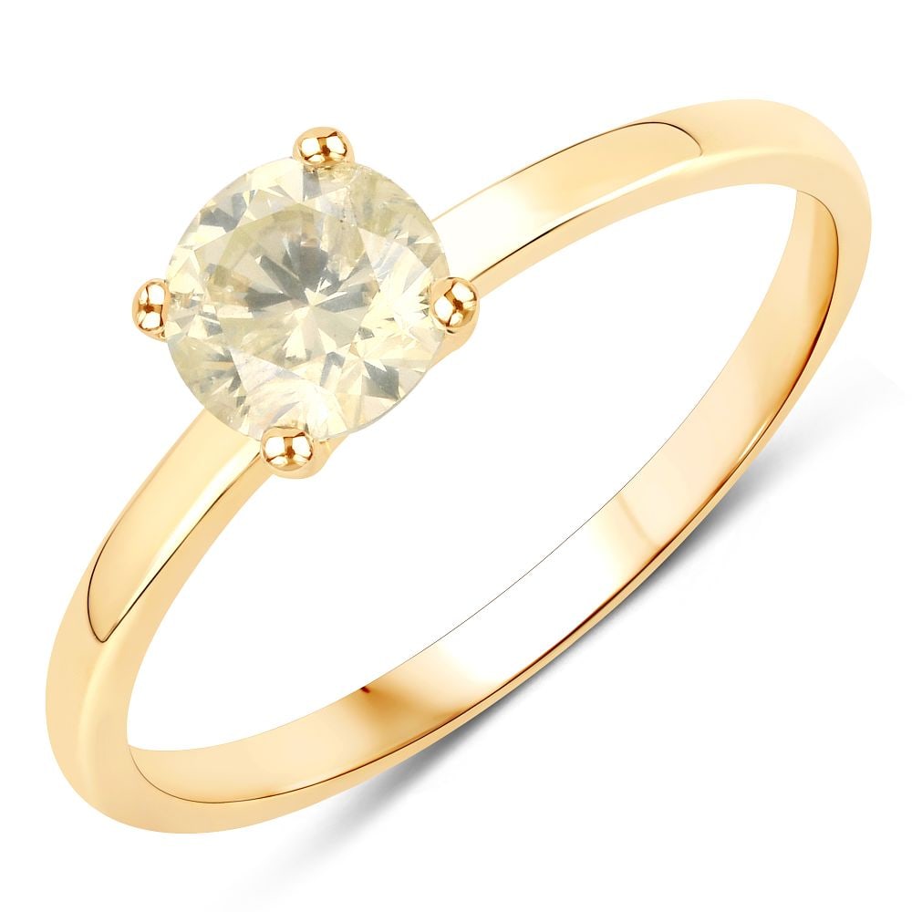 Light Brown Diamond Solitaire Ring (1 of 1)