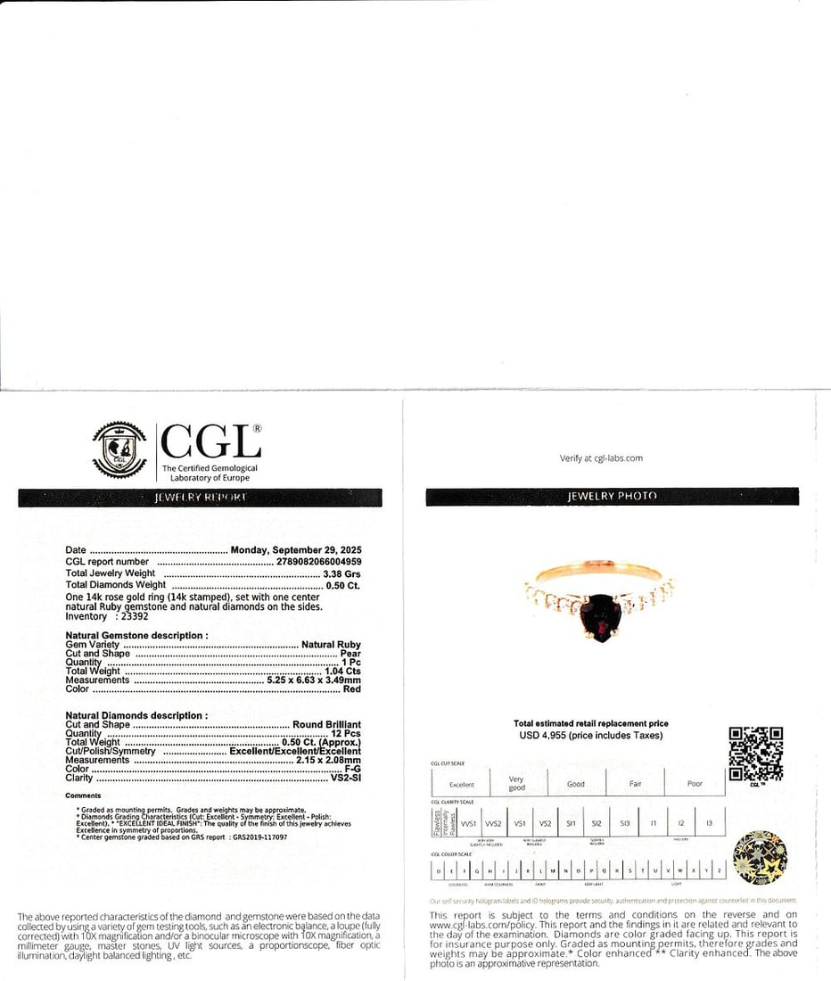 14K Ruby & Diamond Ring - 6