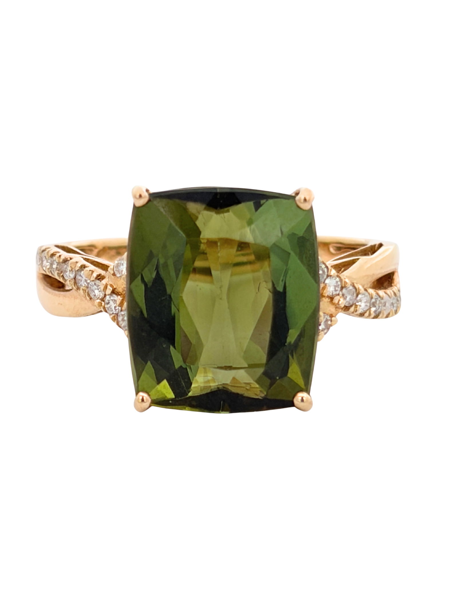 Green Tourmaline & Diamond Ring (1 of 5)