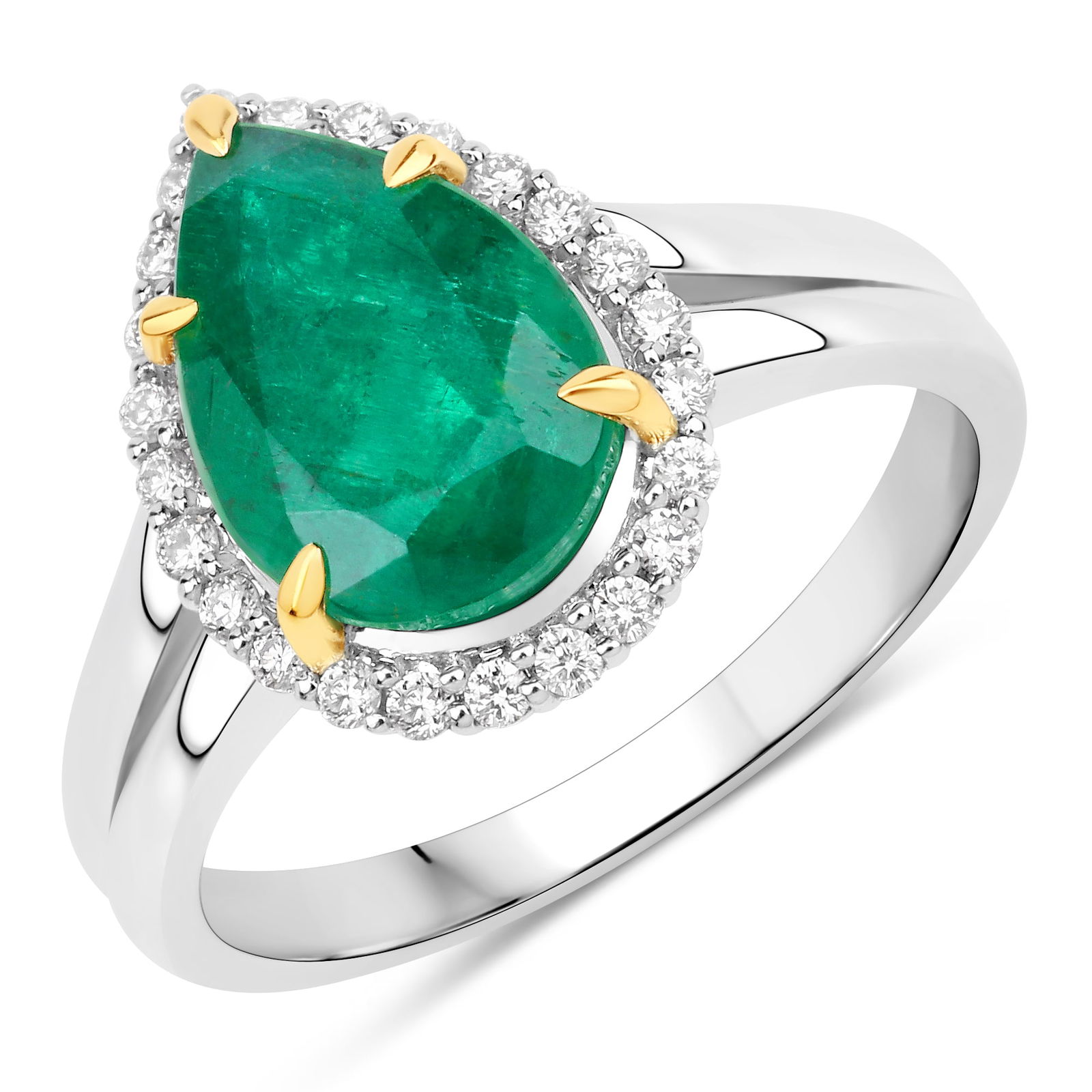 IGI 2.83 CT Emerald and Diamond Ring (1 of 4)
