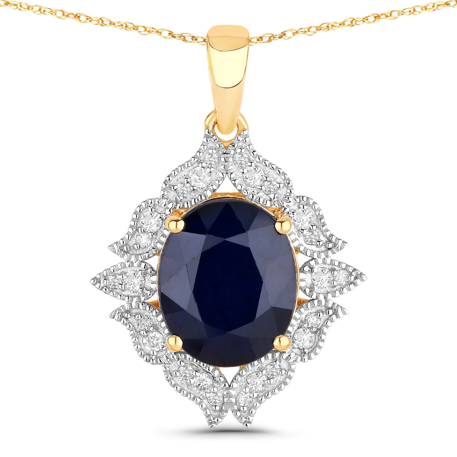 Sapphire and Diamond Pendant (1 of 7)