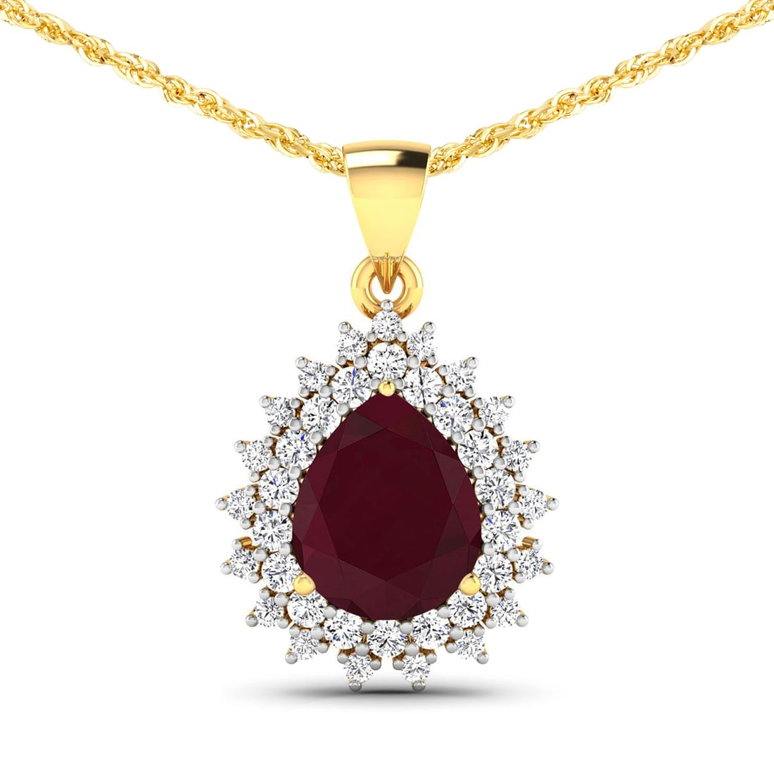 5 CT Ruby and Diamond Pendant (1 of 3)