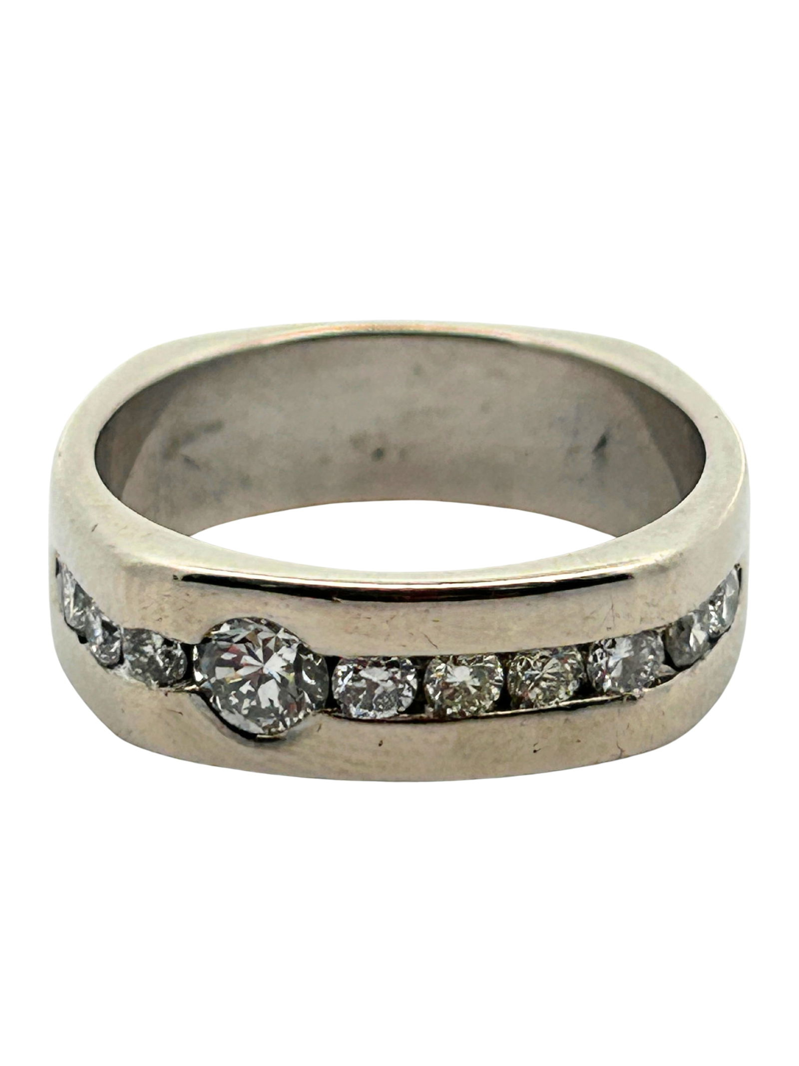 14K Mens Wide Diamond Band (1 of 6)