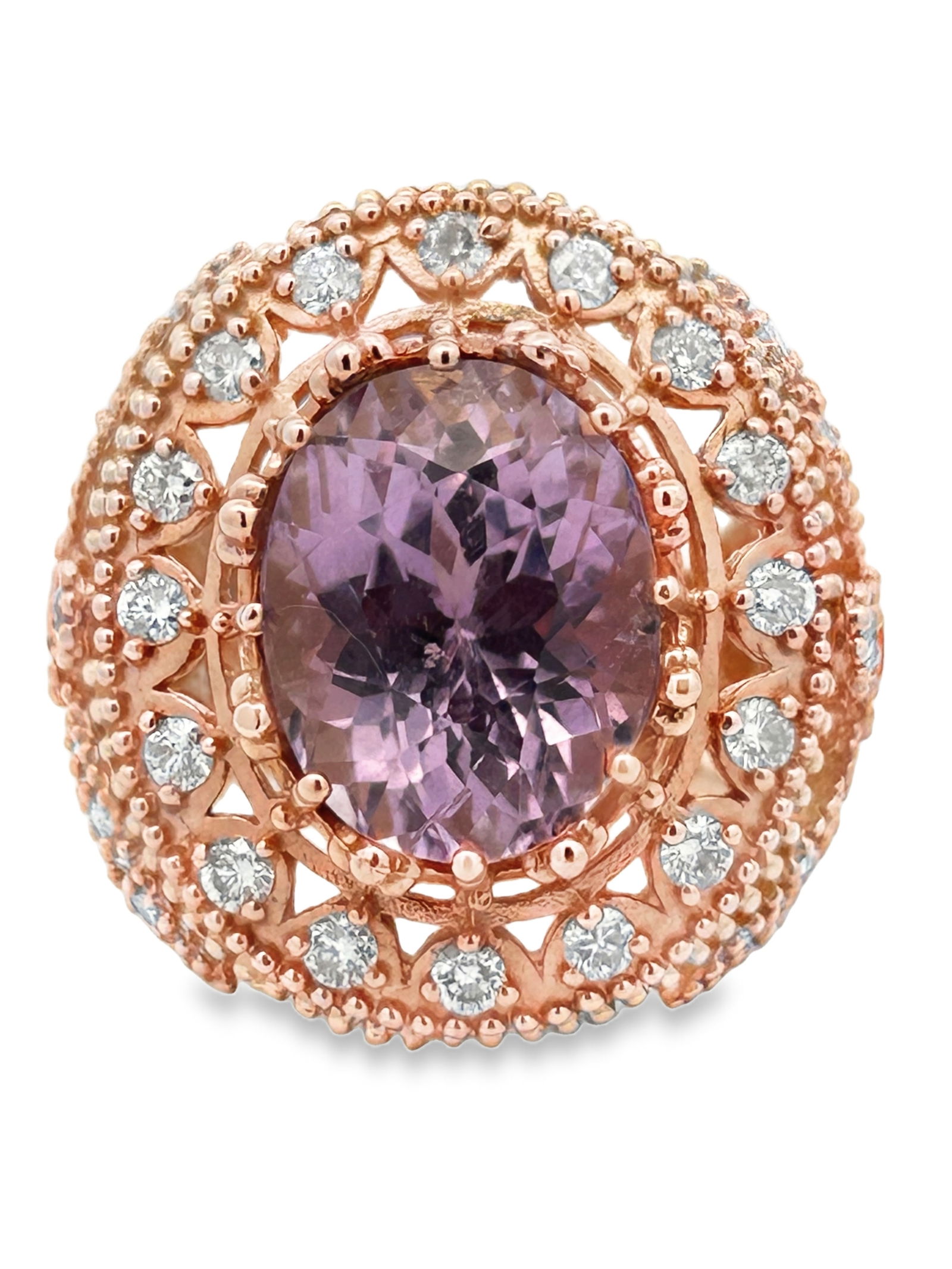 Kunzite Diamond Dragonfly Ring (1 of 4)