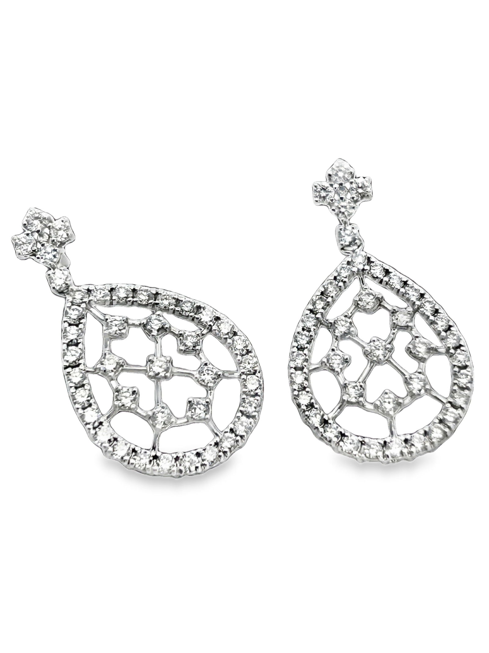 14K Dangle Lab Diamond Earrings (1 of 6)