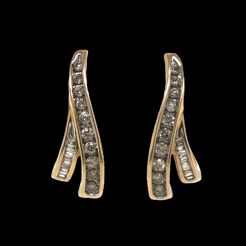 Diamond Hoop Earrings (1 of 4)