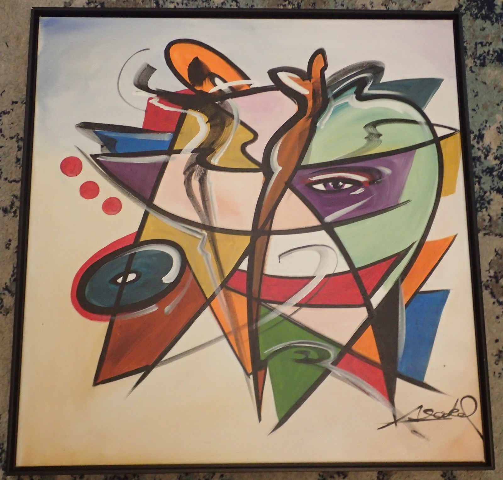 Alfred 'Alex' Gockel Acrylic on Canvas Hand Signed: BAT1125/10-NSSS Description: The World And Eye Artist Name: Alfred "Alex" Gockel Medium: Original acrylic on canvas Year: 2016 Signature: Hand