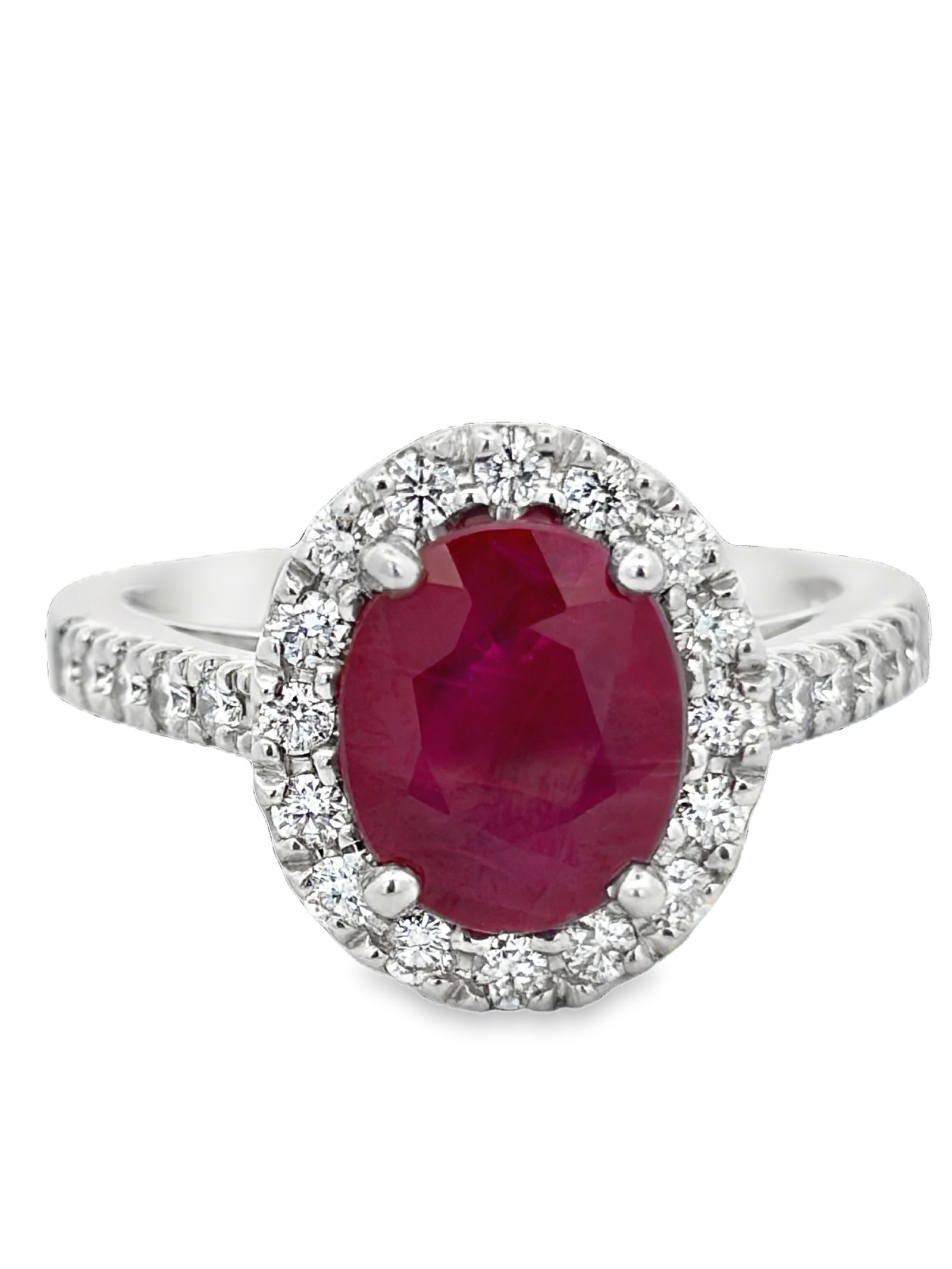 GIA 3CT Burma Ruby & Diamond Ring (1 of 7)