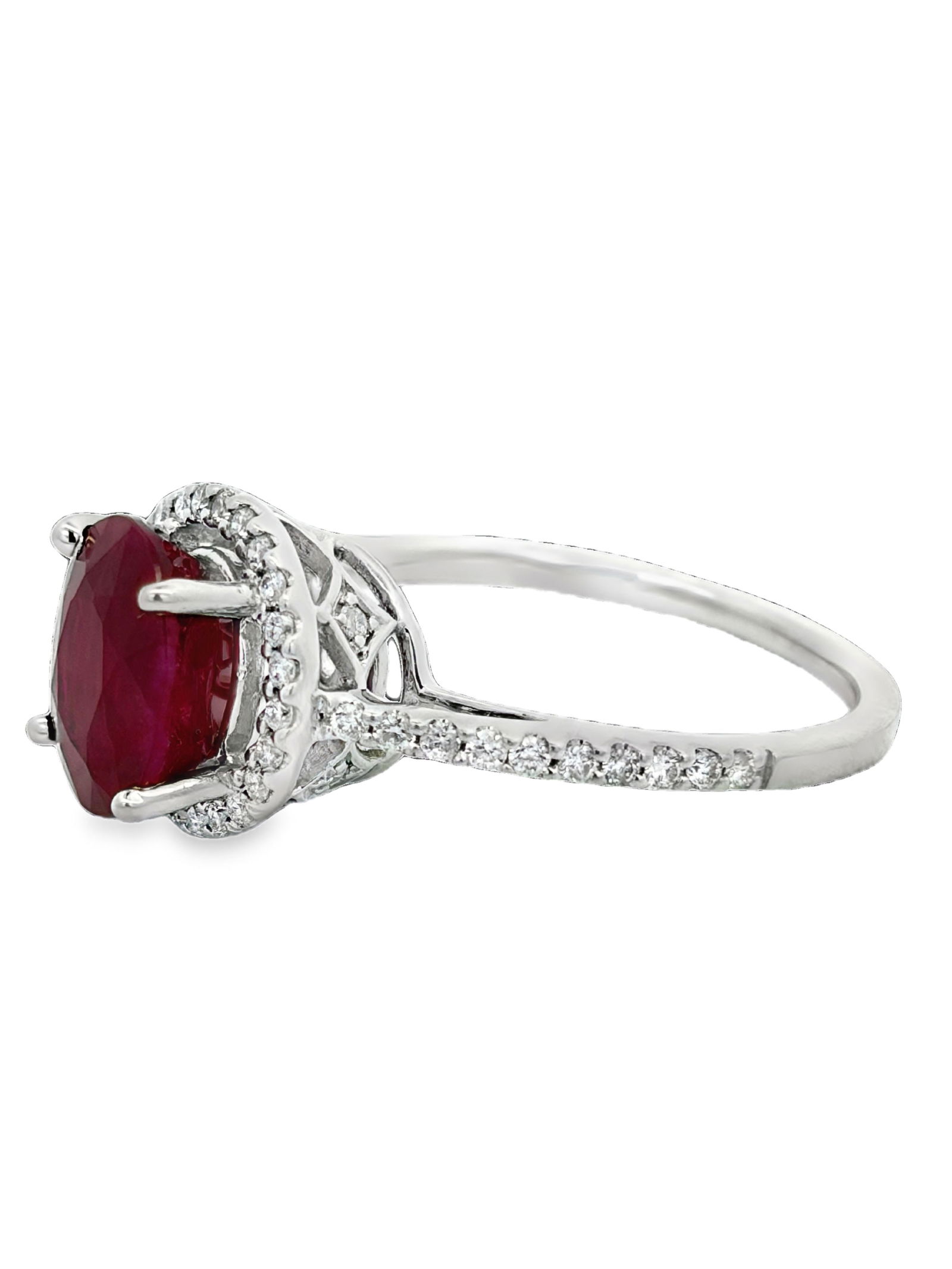 GIA Burma Ruby & Diamond Ring - 2