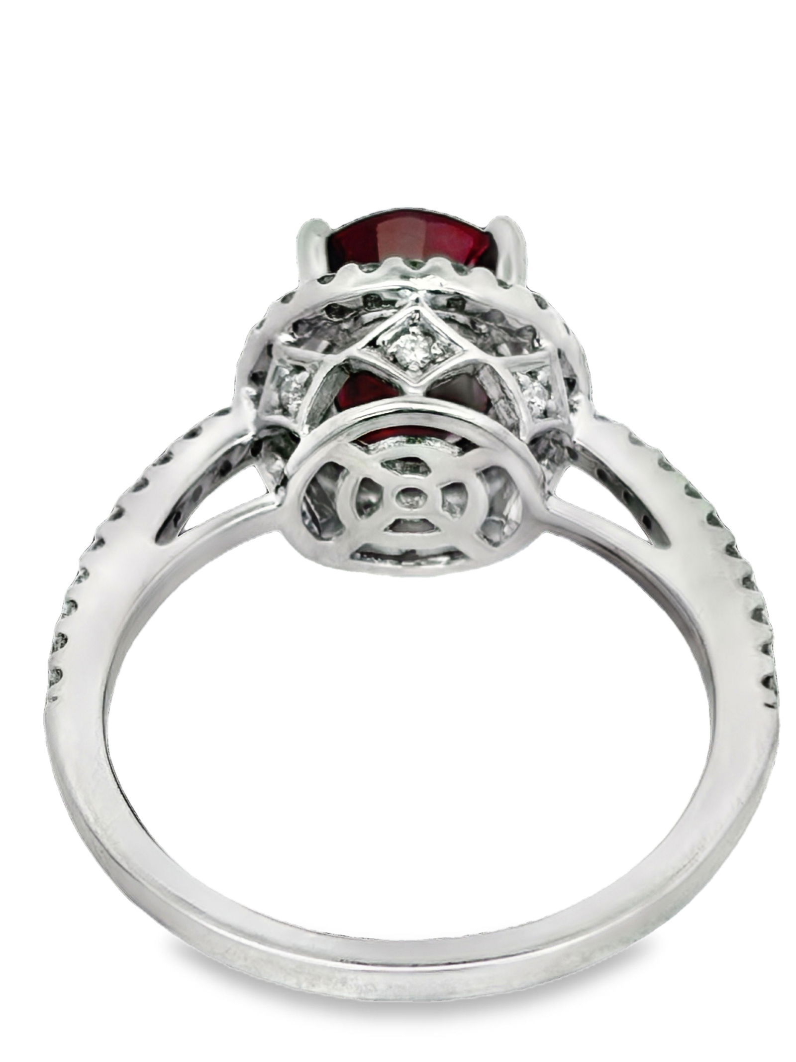 GIA Burma Ruby & Diamond Ring - 4