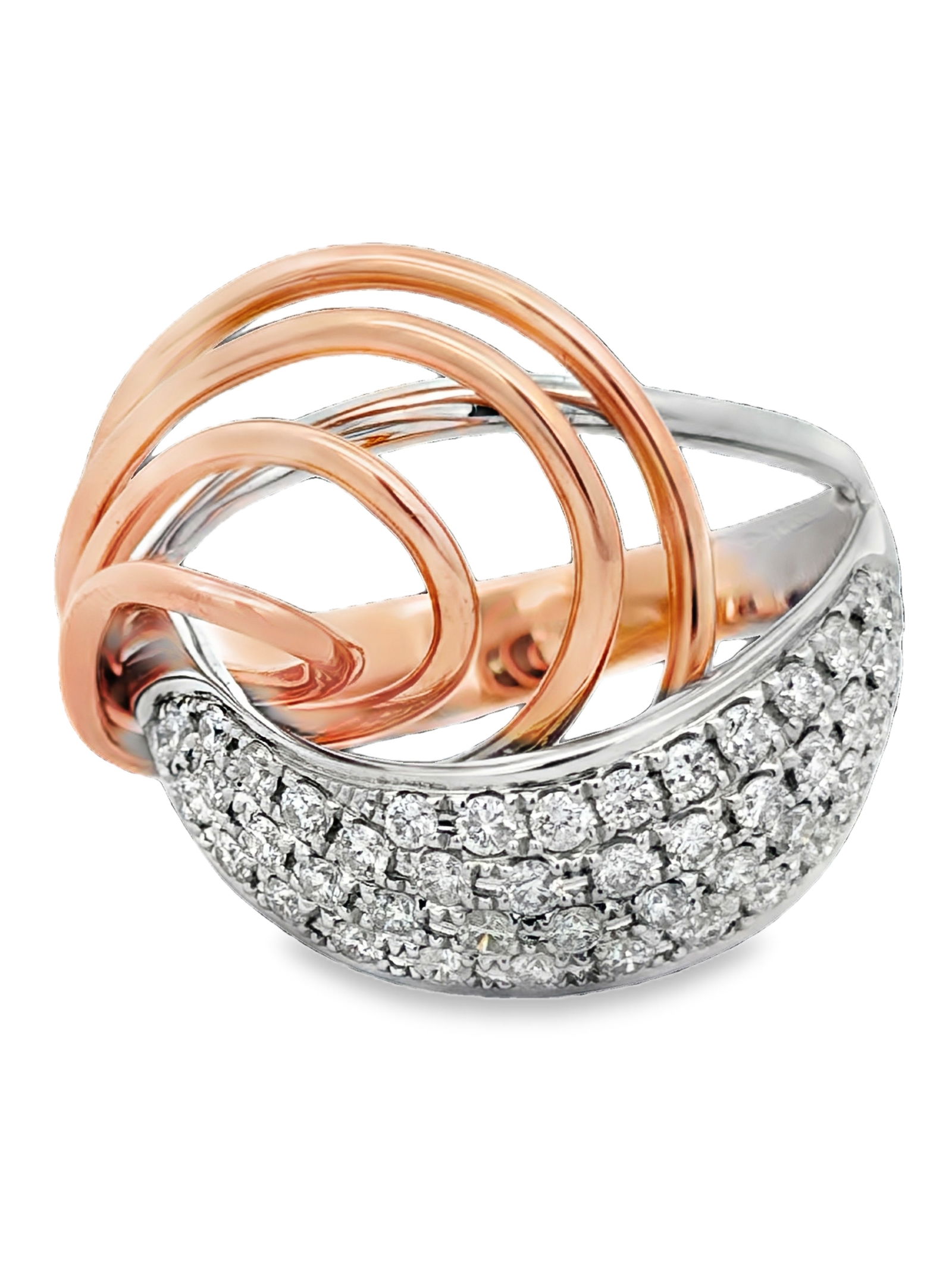 18K Diamond Ring: CJI4693/14-MYTS This sophisticated 18K Gold ring features a collection of shimmering round brilliant-cut diamonds set within a high-purity gold band. The luxurious 18K metal offers a