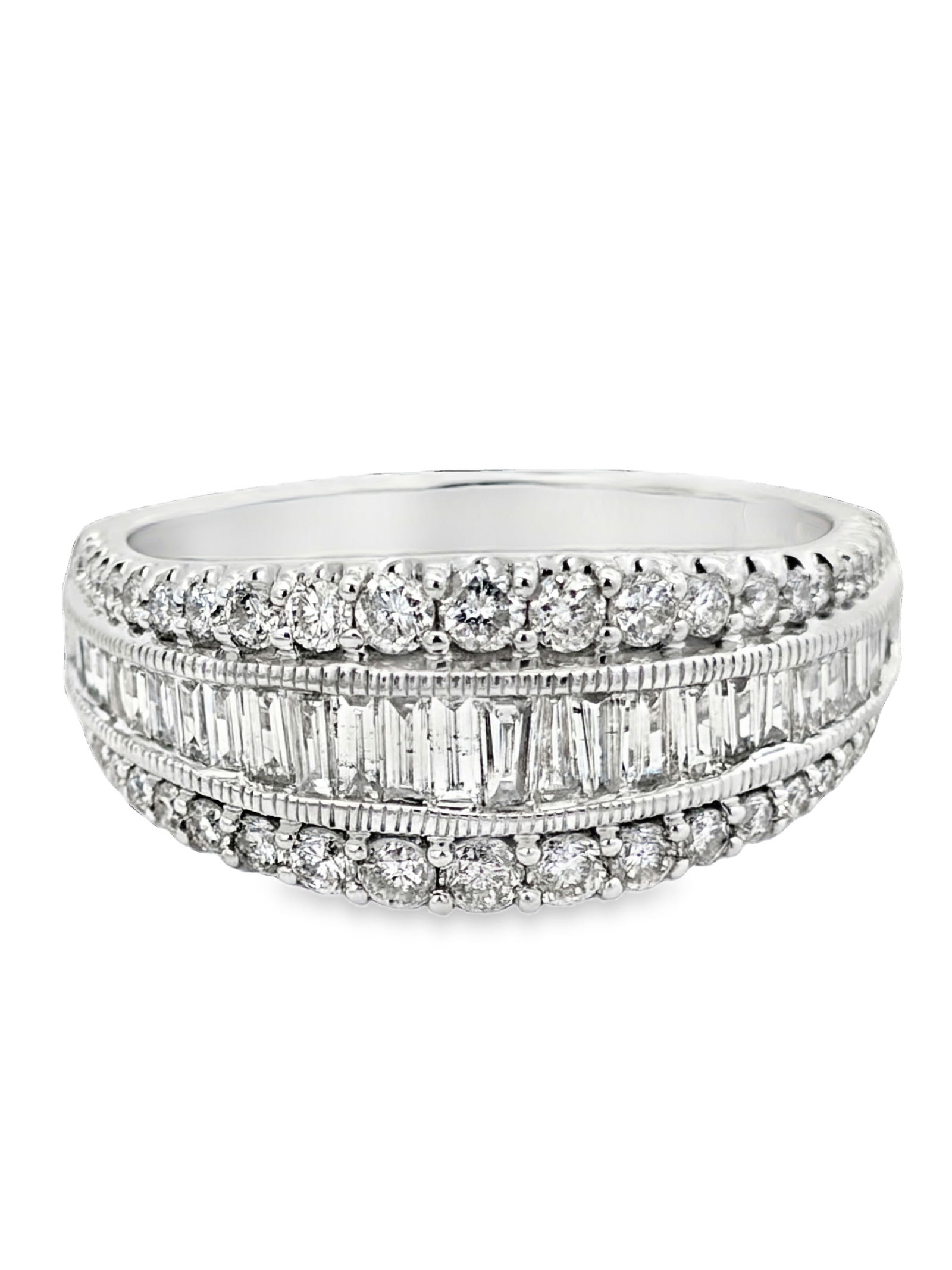 1.00 CTW Diamond Anniversary Ring: GS6259/15-AYS Celebrate your milestone with this exquisite 14k gold anniversary ring, featuring a 1.00-carat total weight of brilliant-cut diamonds. The stones are meticulously set to create a