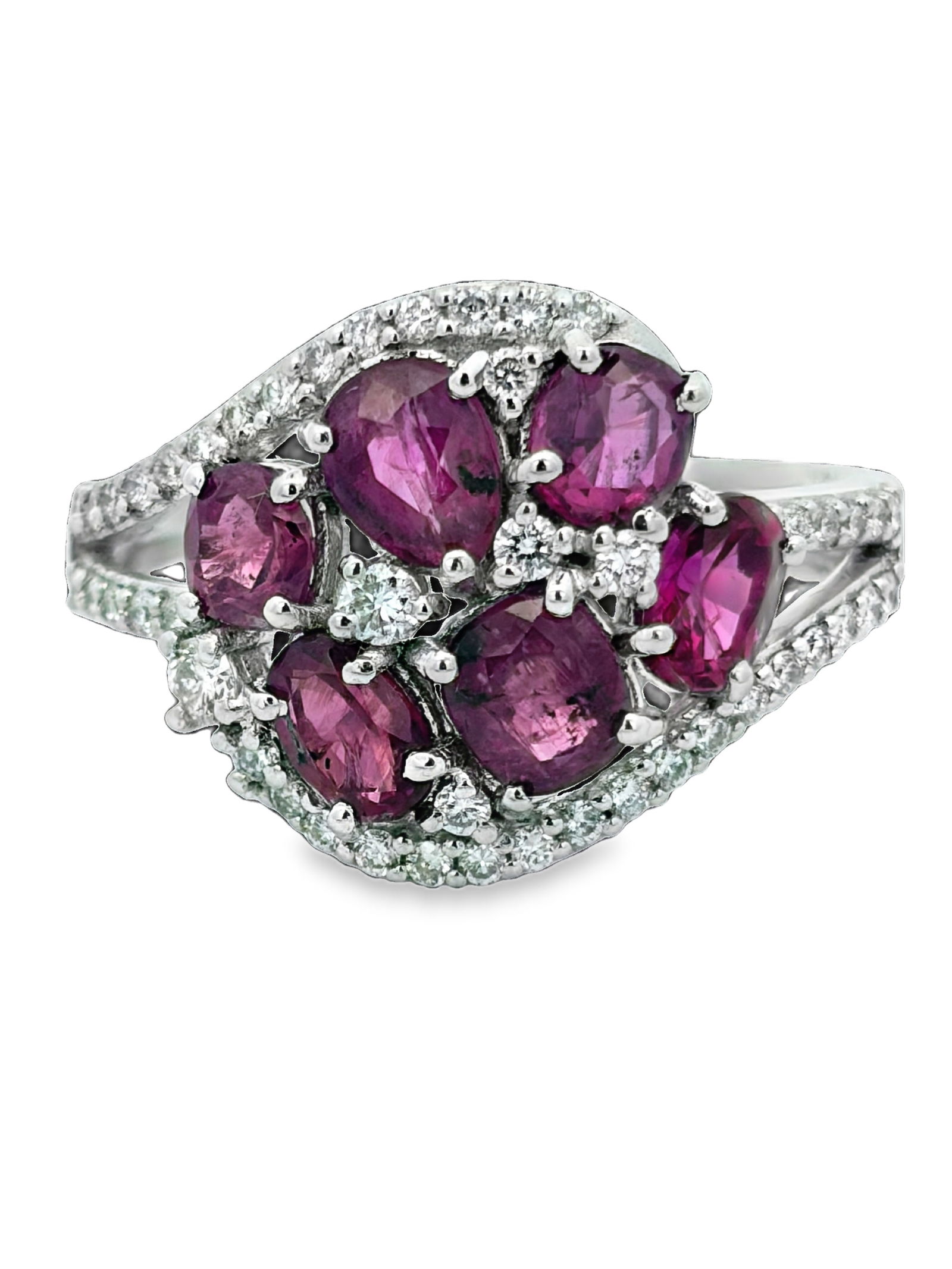 Platinum Pink Sapphire & Diamond Ring (1 of 5)