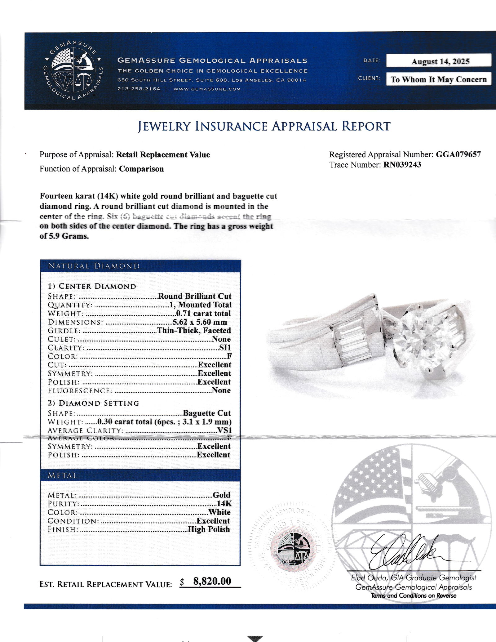 14K Diamond Ring - 6