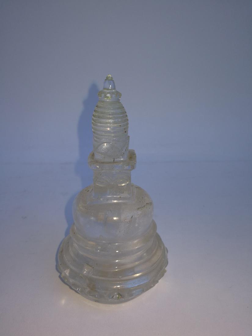 Rare Qing Dynasty Tibet Carving Crystal Pagoda (1 of 6)