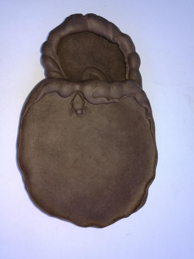 Rare Qing Dy Chinese Zisha Inkstone Wan Quan Mark (1 of 9)