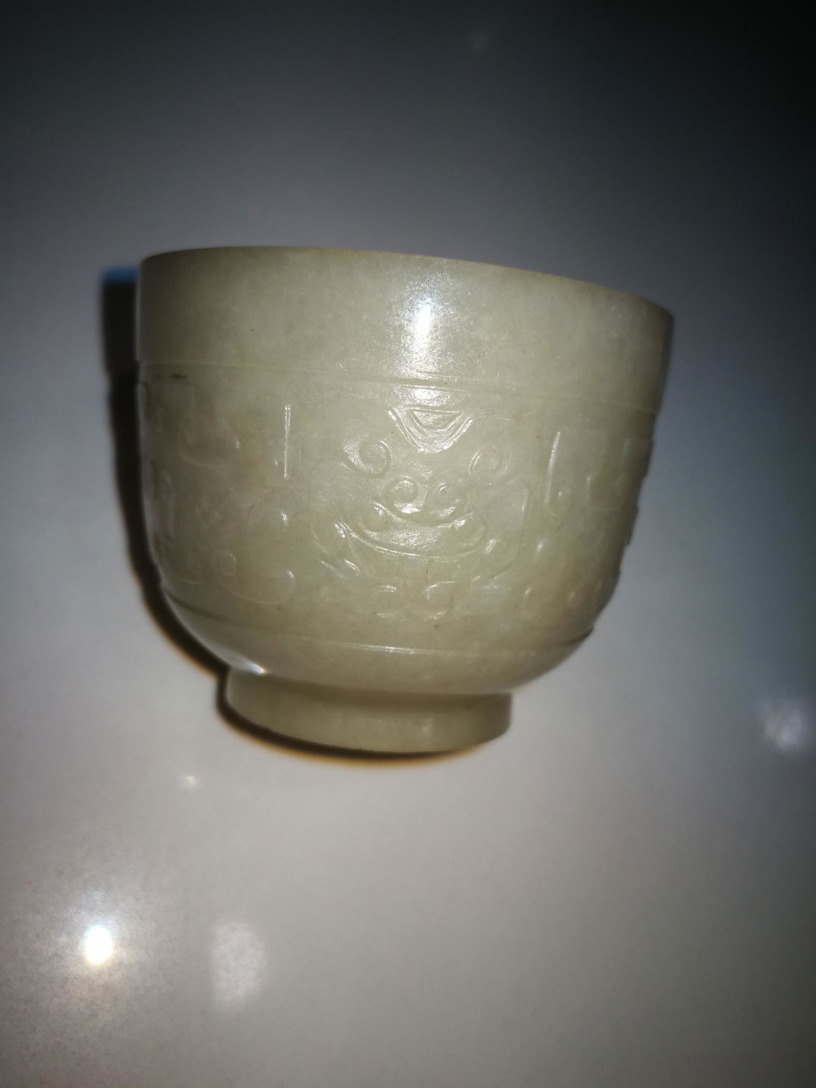 QING DYNASTY CHINESE JADE CUP (1 of 8)