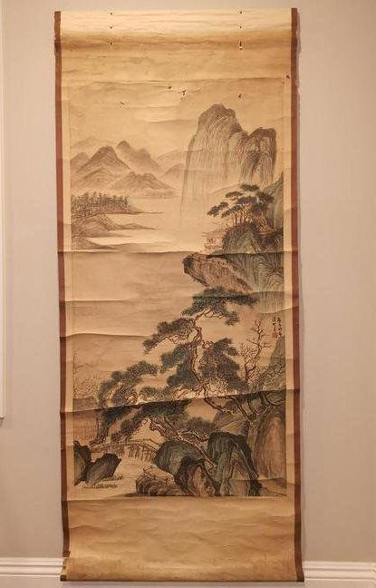 XIAO JUNXIAN (1865-1949) KUAN LANDSCAPE PAINTING SCROLL (1 of 9)