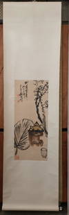 CHINESE PAINTING SCROLL ZHAO YUNHE KUAN: CHINESE PAINTING SCROLL ZHAO YUNHE KUAN. SIGHT 13 3/4 X 32 1/4 INCHES.