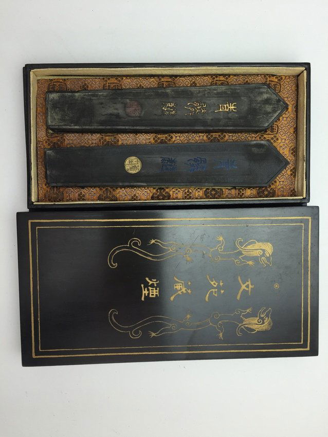 Pair of Chinese Carving Ink Stick (1 of 8)