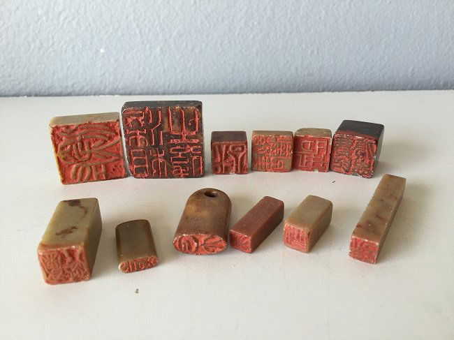 Set of Twelve Chinese Shoushan Stone Seals (1 of 10)