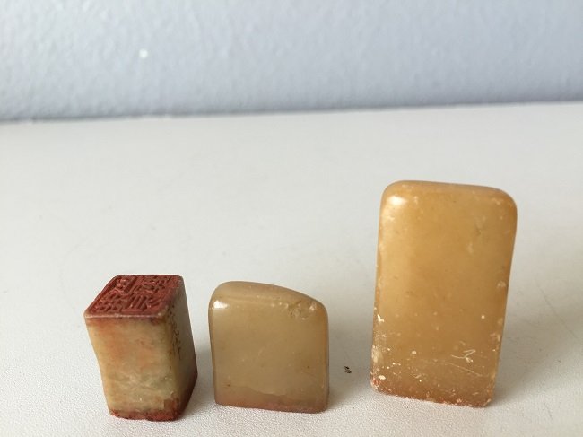 Three Chinese Shoushan Stone Carving Seals (1 of 5)
