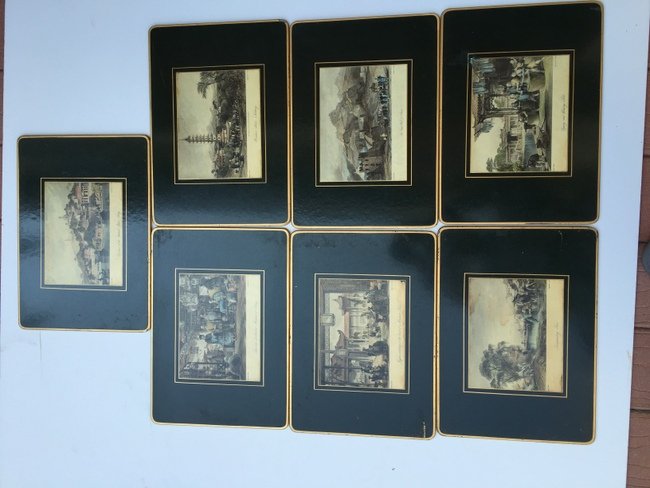 Seven Etchings Chinese Landscape People Painting 19th C (1 of 10)