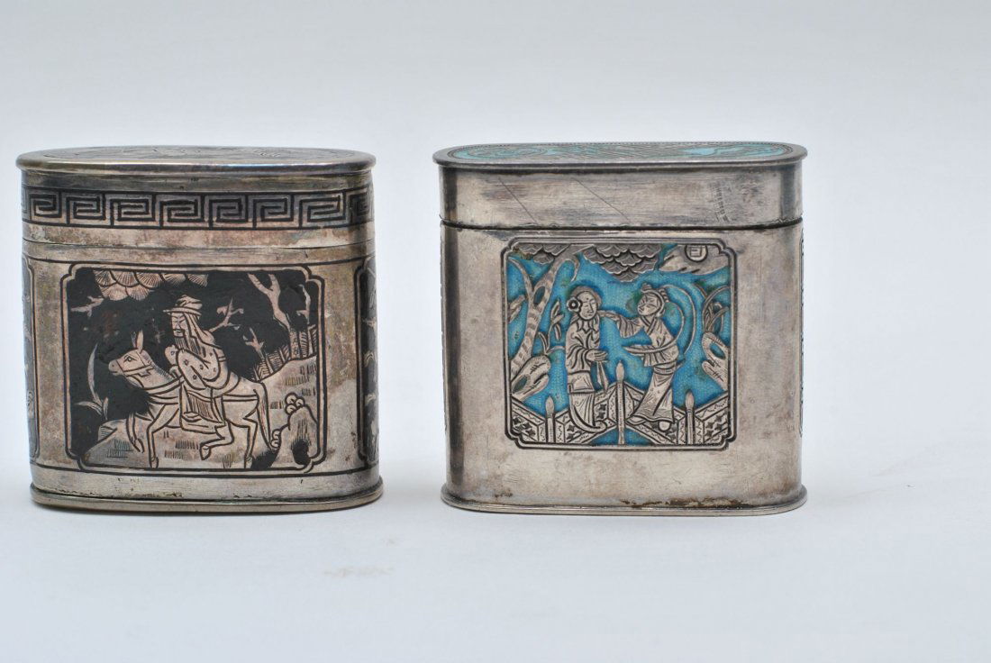 TWO CHINESE SILVER  BOX (1 of 7)