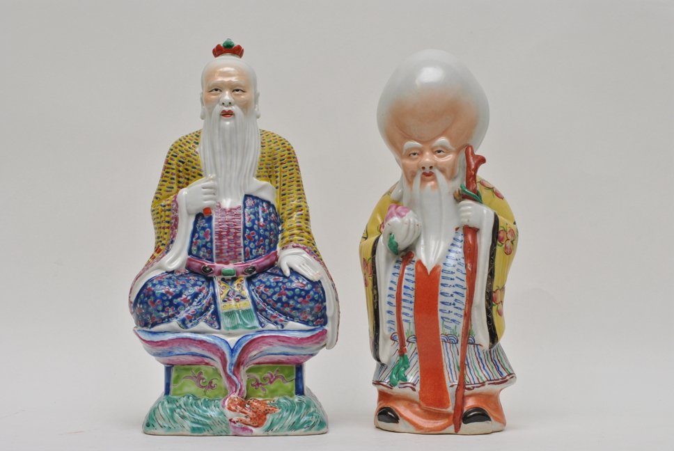 TWO CHINESE PORCELAIN FIGURES (1 of 6)