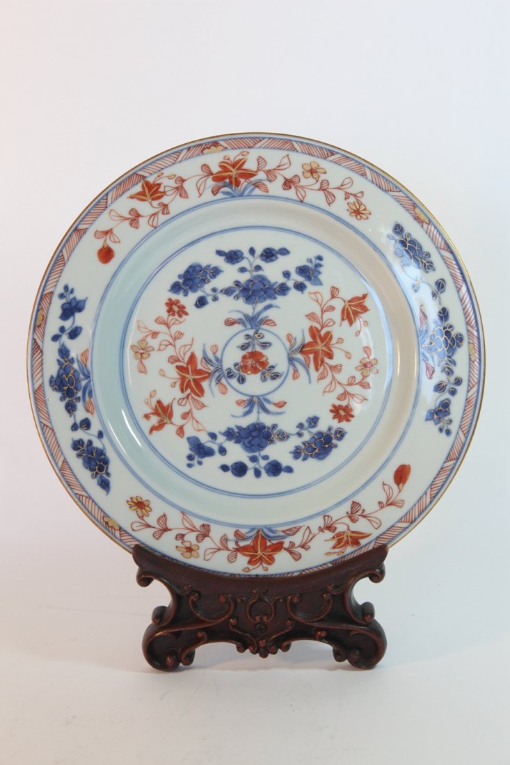 Chinese Porcelain plate with stand (1 of 4)