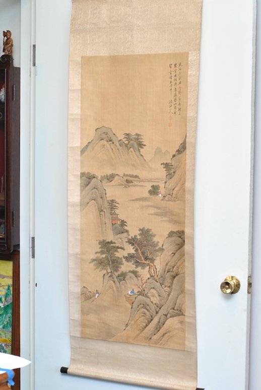 Chinese Antique scroll: NO BUYER'S PREMIUM! Chinese Antique scroll