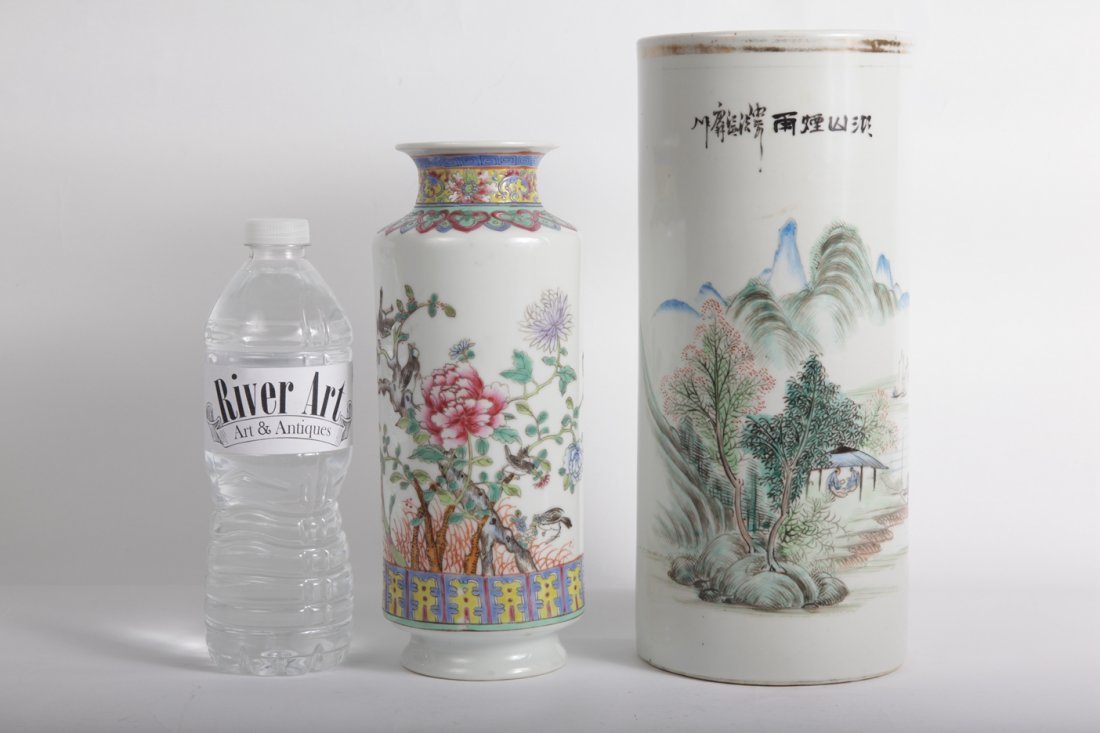 TWO CHINESE PORCELAIN VASE: TWO CHINESE PORCELAIN VASE, 0% BUYER'S PREMIUM!