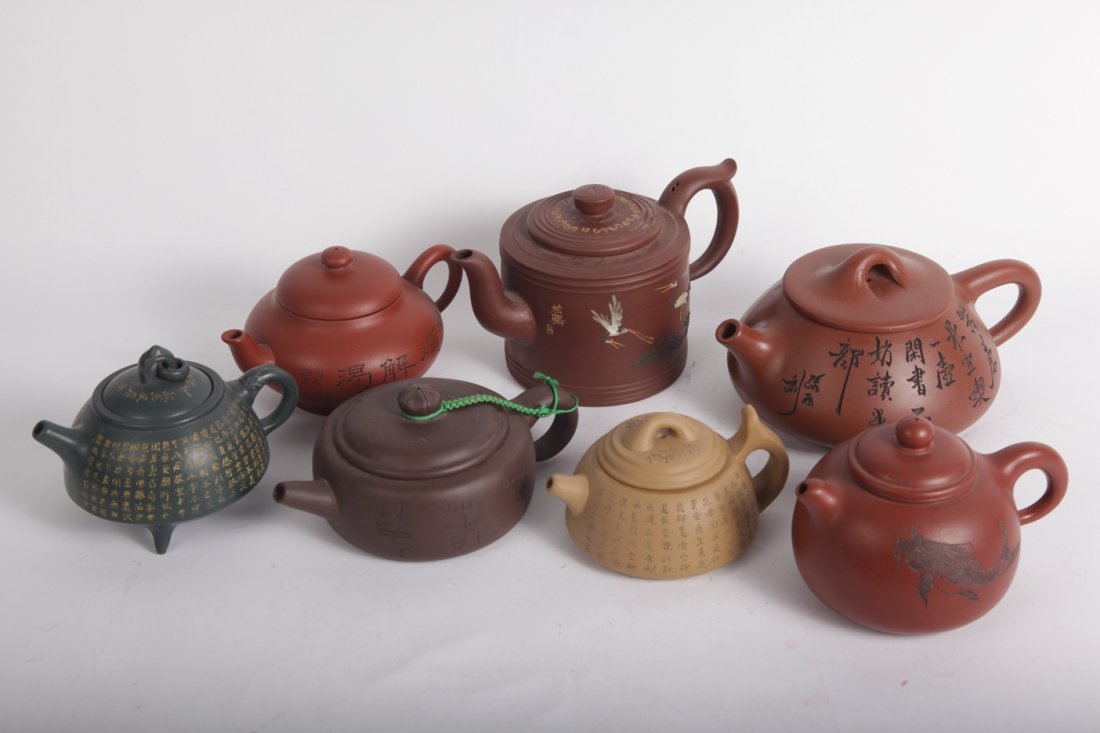 Chinese Yixing Zisha teapot lots (1 of 2)