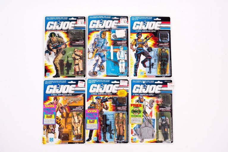 6 Carded Gi Joe Real American Hero Action Figures