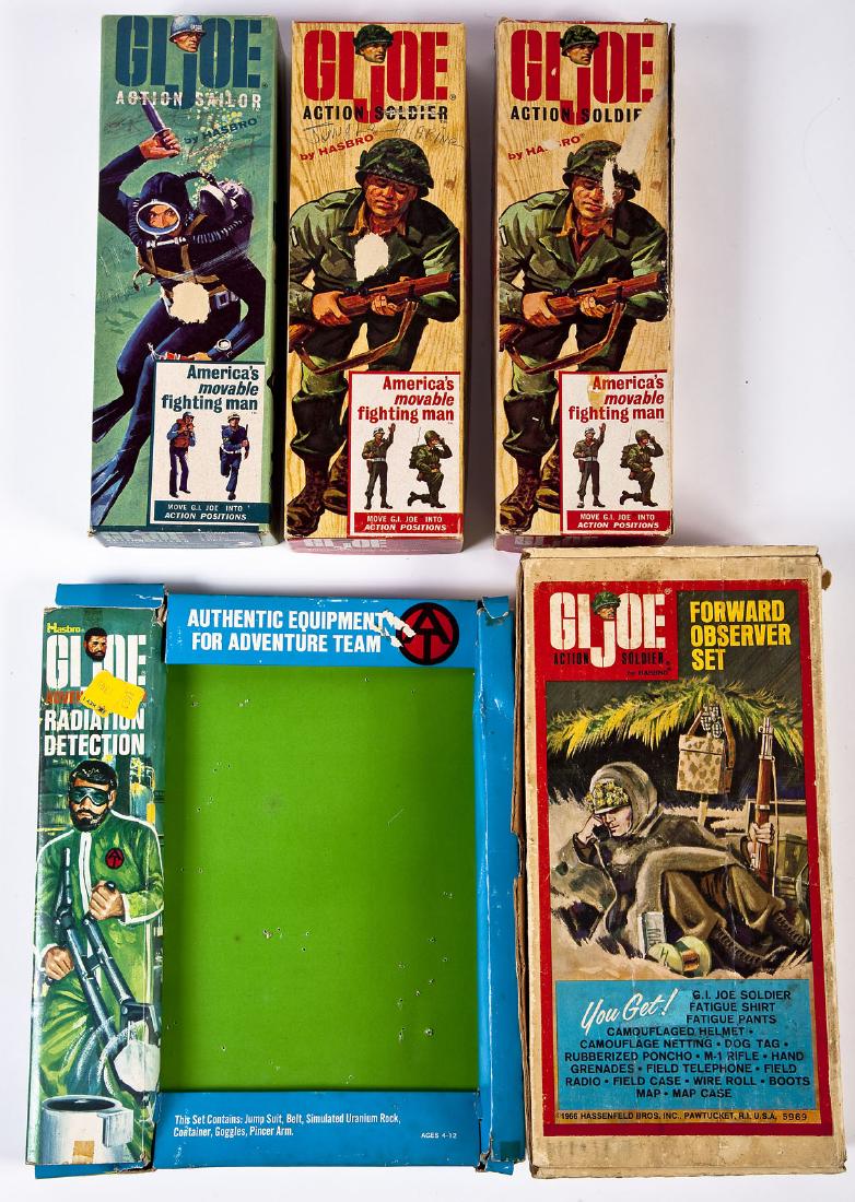 5 Vintage Empty G.I. Joe Boxes & Box Lids (1 of 3)