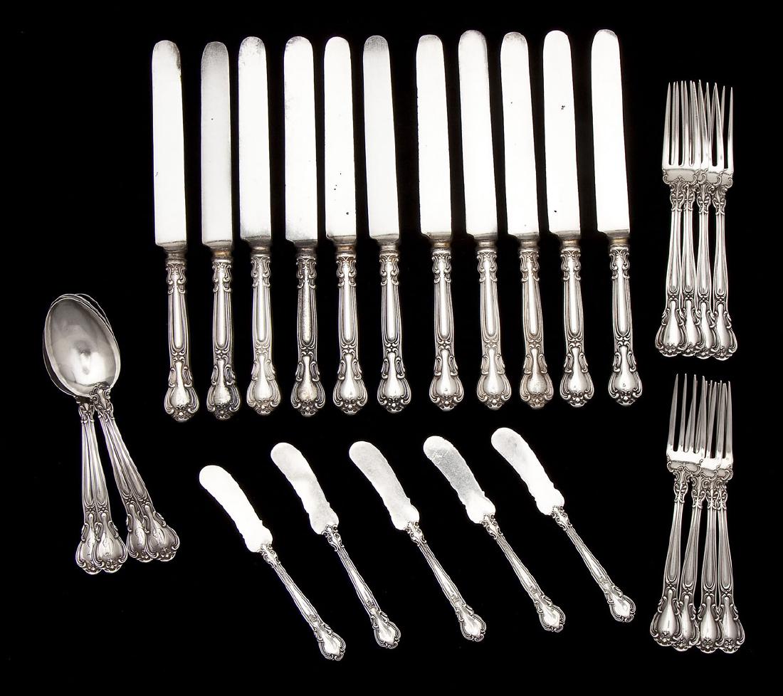 28 Pcs Gorham Chantilly Sterling Flatware (1 of 3)