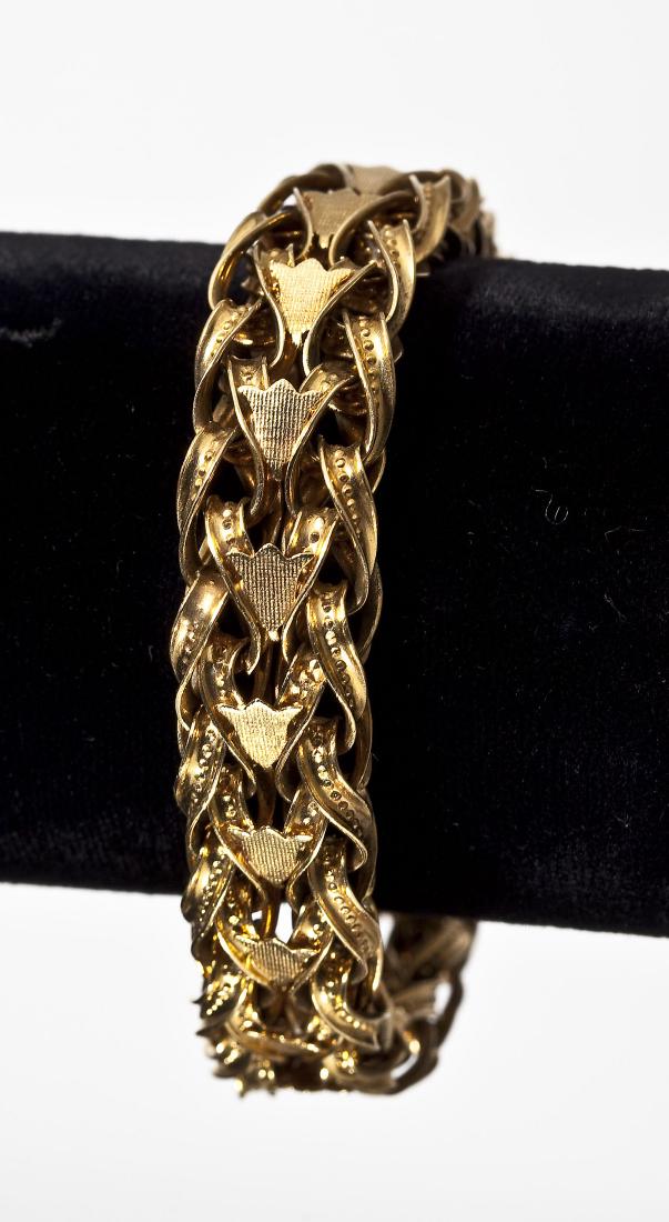 14K Woven Link Bracelet (1 of 4)