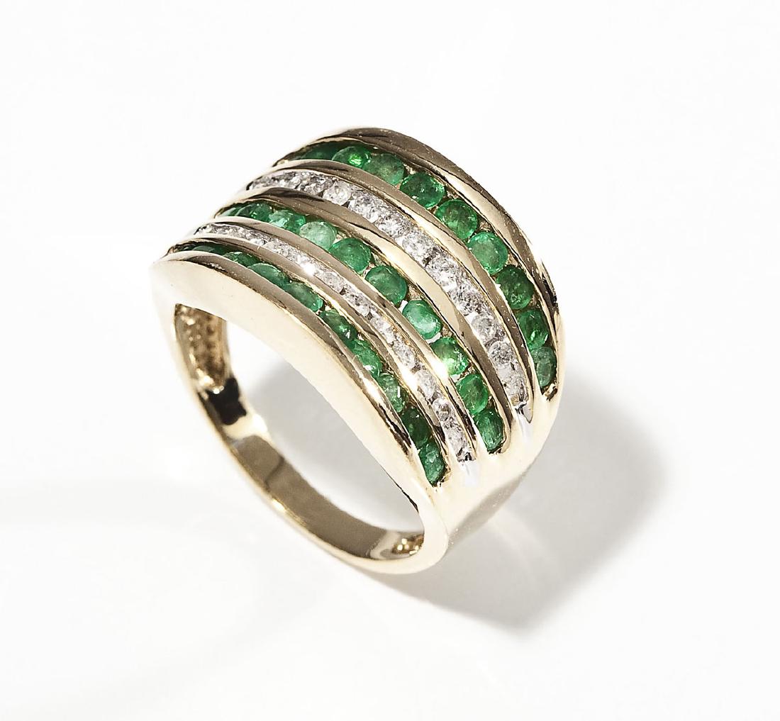 10K Emerald & .48 CTW Diamond Ring (1 of 3)