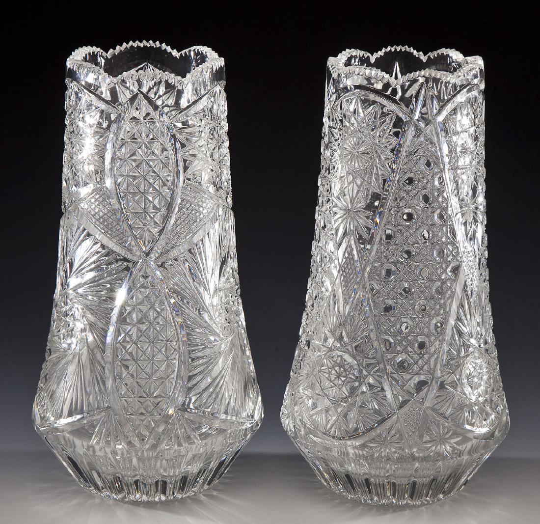2 Cut Glass Vases (1 of 4)