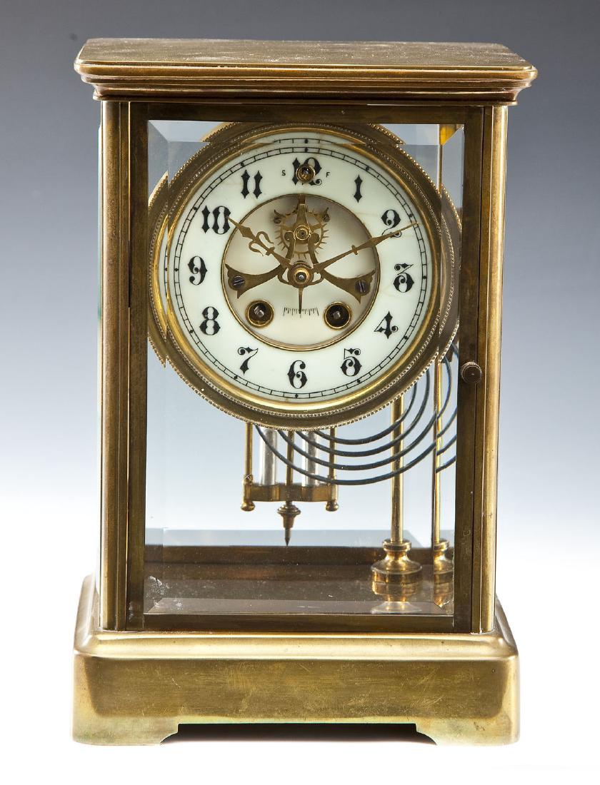 Gilbert Brass & Crystal Regulator Clock (1 of 6)