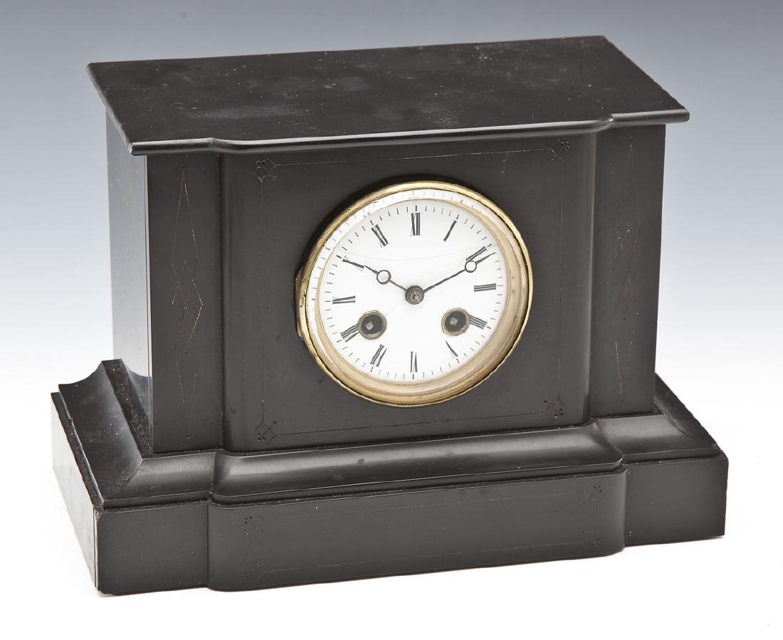 19th C Japy Freres Slate Mantle Clock (1 of 7)