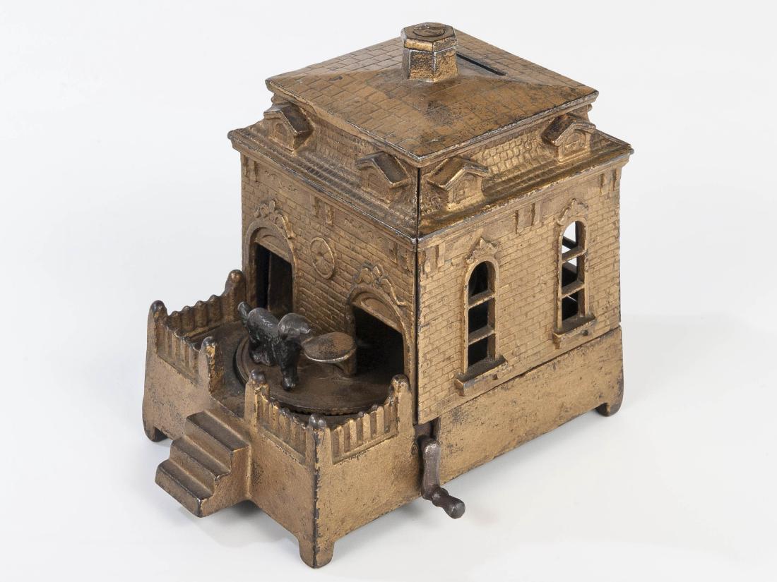 19th C Judd Mfg Co. Dog Turntable Mechanical Bank (1 of 1)