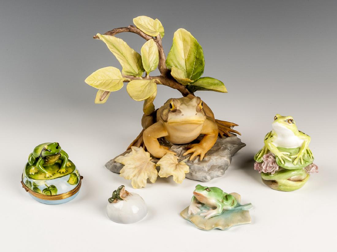 Group of 5 Porcelain Frogs (1 of 8)