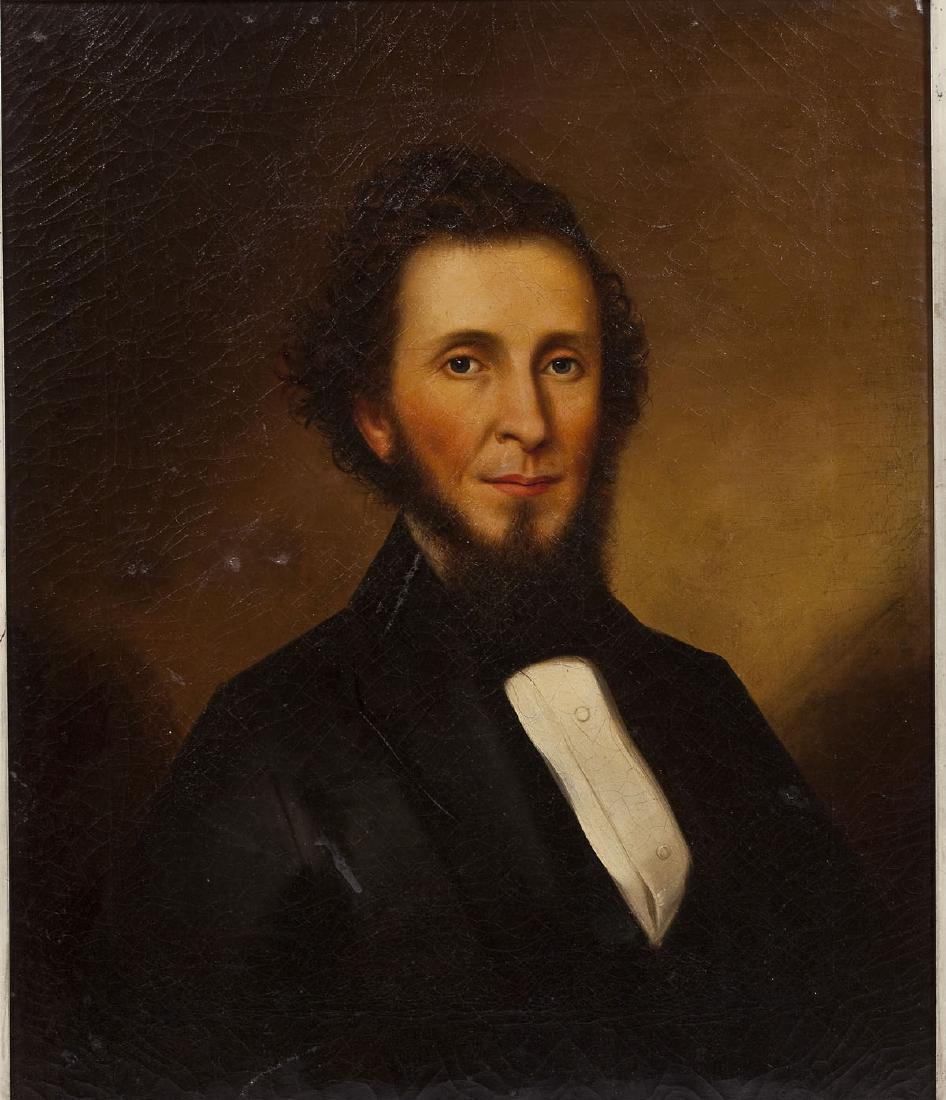 American School (19th C) Portrait of Rev. Marlatt (1 of 4)