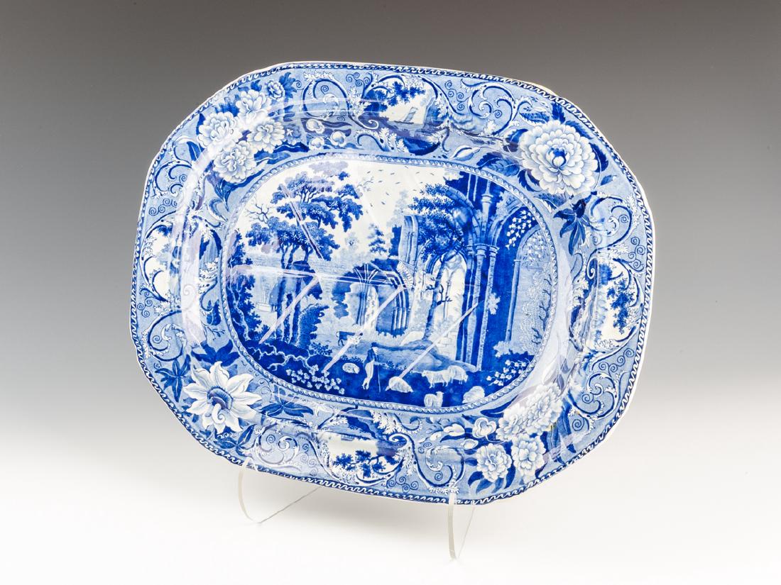 Flow Blue Staffordshire Meat Platter by Stevenson's (1 of 4)