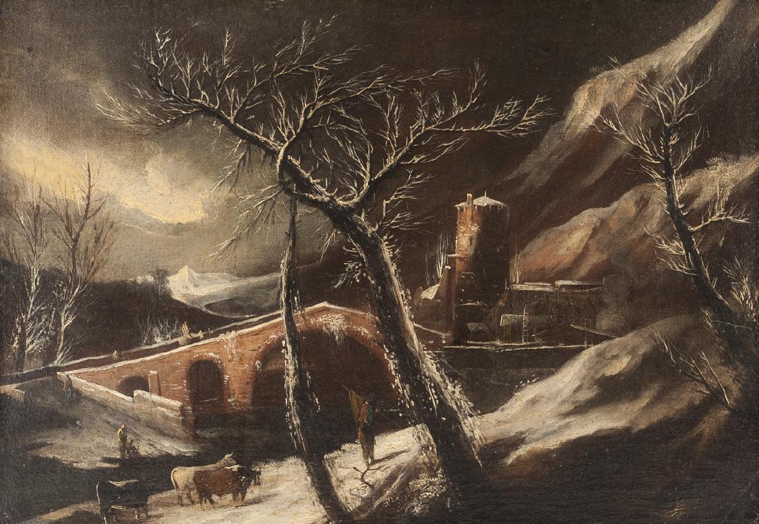 Continental School (19th/20th C) Night Landscape (1 of 3)